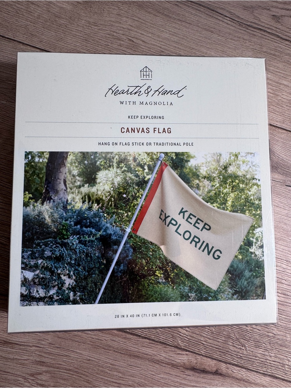 Hearth & Hand “Keep Exploring” Canvas Flag